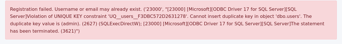 Admin exists